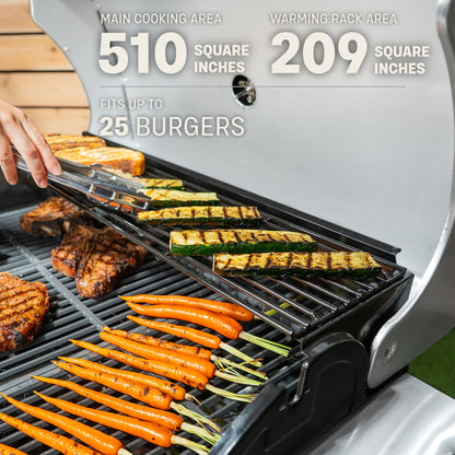 TYTUS Fresno 5-Burner LP/NG Convertible Grill in Stainless Steel + Shadow Stone - TDT-021-0702