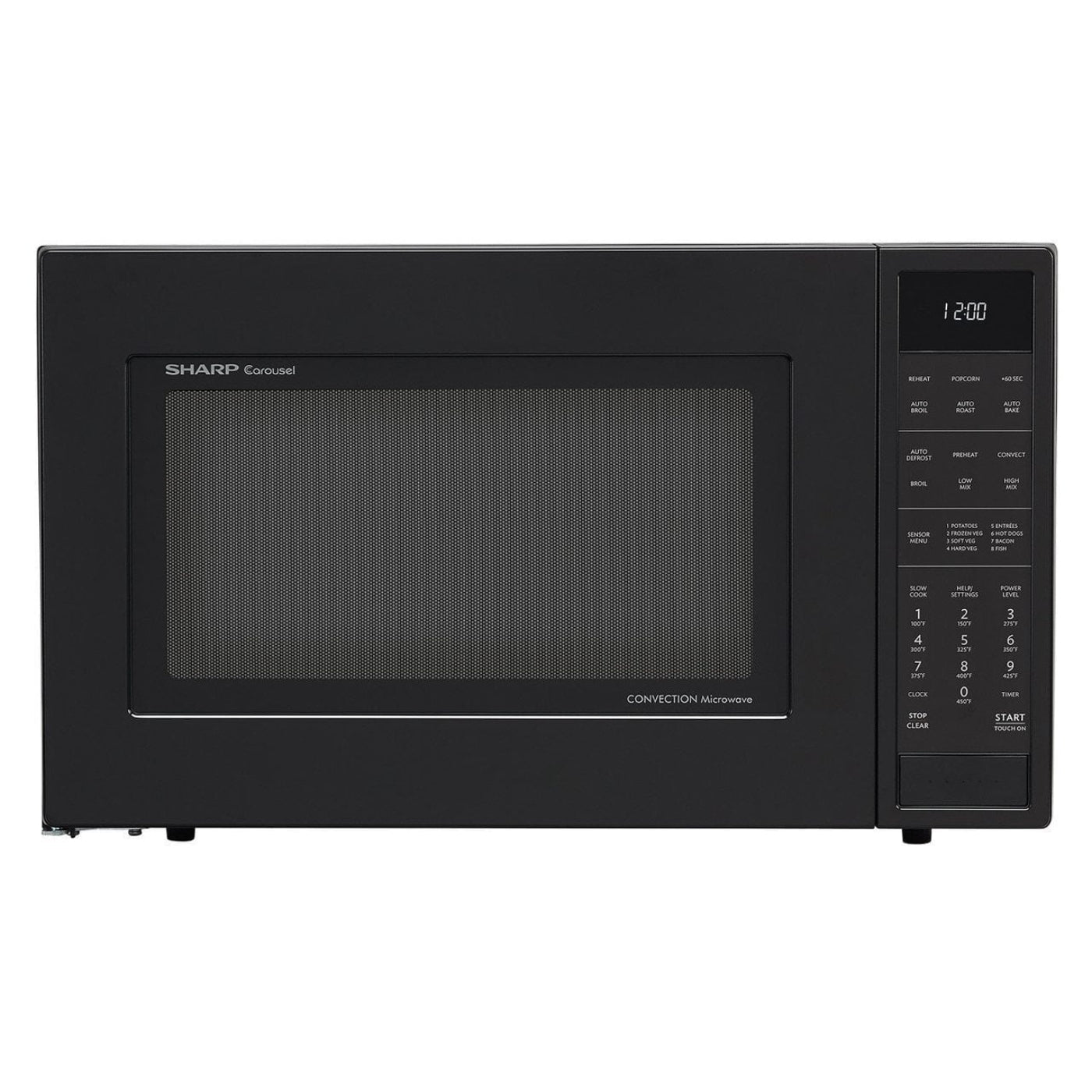 SHARP  1.5 cu. ft. 900W Sharp Matte Black Carousel Convection Microwave Oven - SMC1585BB-KT