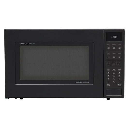 SHARP  1.5 cu. ft. 900W Sharp Matte Black Carousel Convection Microwave Oven - SMC1585BB-KT