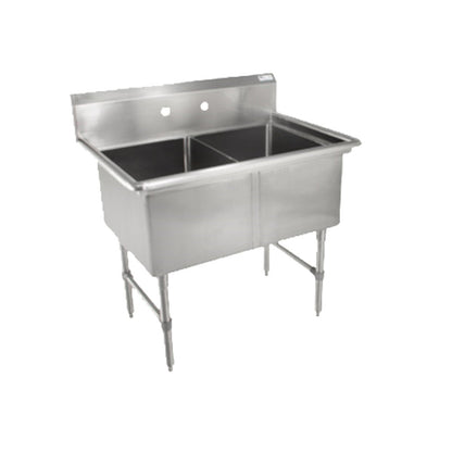 John Boos 2B18244 "B" Series Sink with Two 18" x 24" Compartments - JB2B18244
