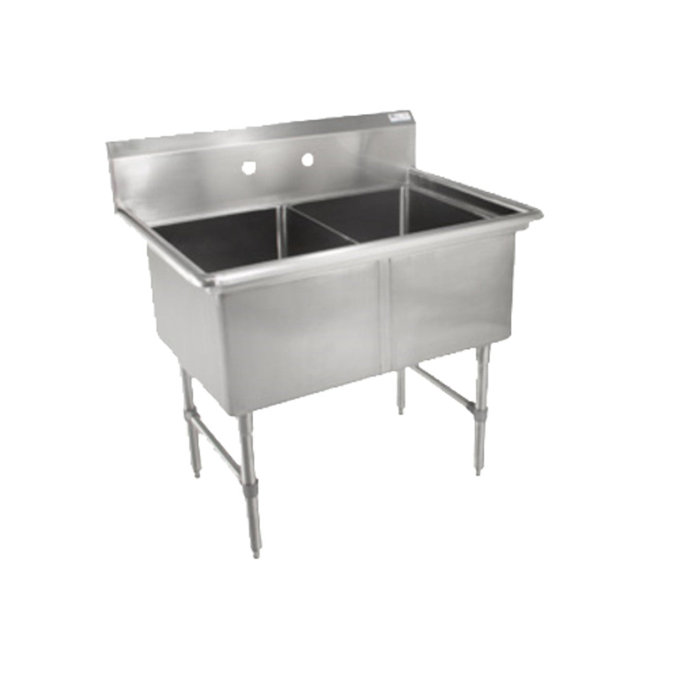 John Boos 2B18244 "B" Series Sink with Two 18" x 24" Compartments - JB2B18244