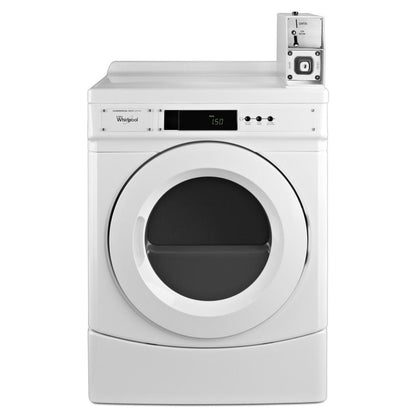 WHIRLPOOL 27" Commercial Gas Front-Load Dryer Featuring Factory-Installed Coin Drop with Coin Box White - CGD9150GW-KT