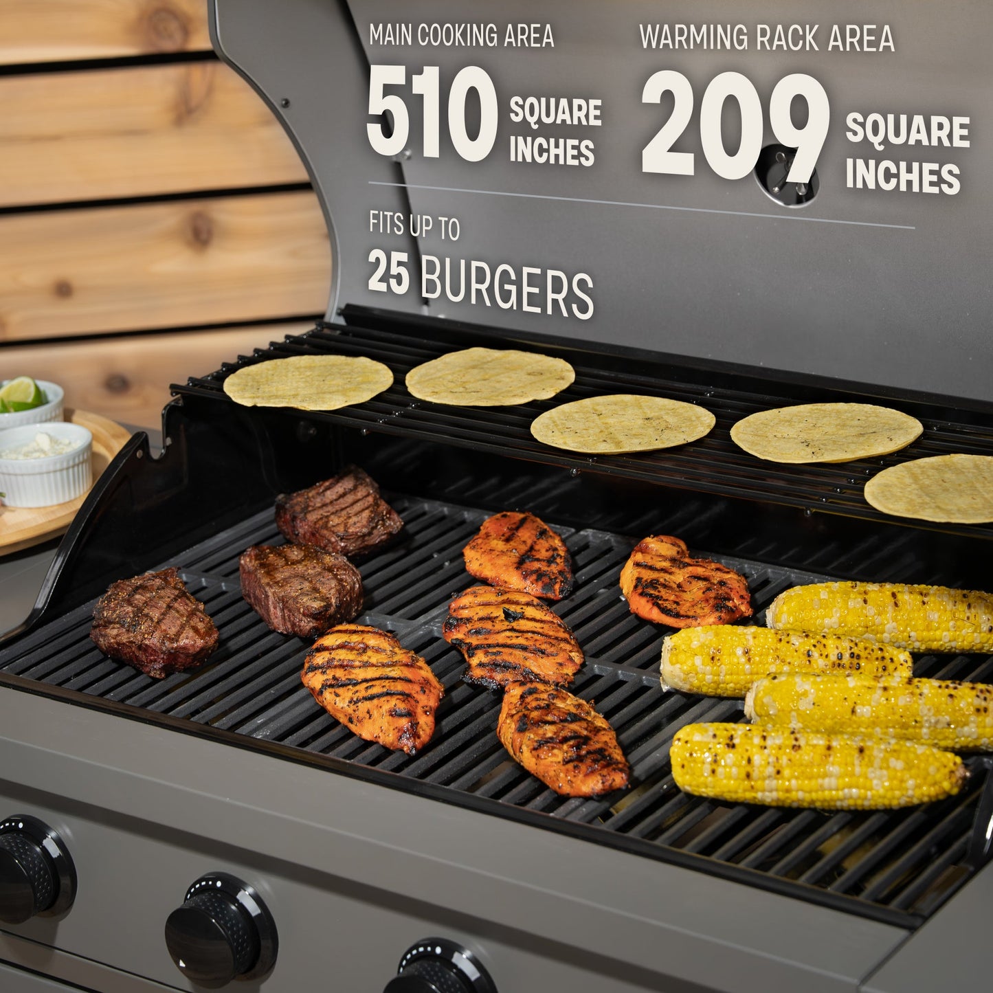 TYTUS Fresno 5-Burner LP/NG Convertible Grill in Gunmetal + Shadow Stone - TDT-021-0102