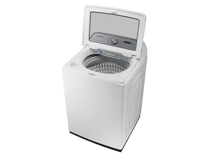 SAMSUNG 5.4 cu. ft. Smart Top Load Washer with Pet Care Solution and Super Speed Wash in White - WA54CG7150AW-KT