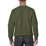 Mens Green Cotton Blend Crewneck Sweatshirt
