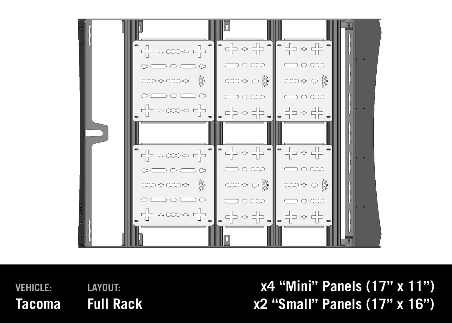 Backwoods Adventure DRIFTR Toyota Tacoma Roof Rack (2005-2023) - BWTT3L-8970DRFT