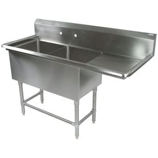 John Boos 2PB1618-1D18R 2-Compartment Pro-Bowl Sink - JB2PB16181D18R