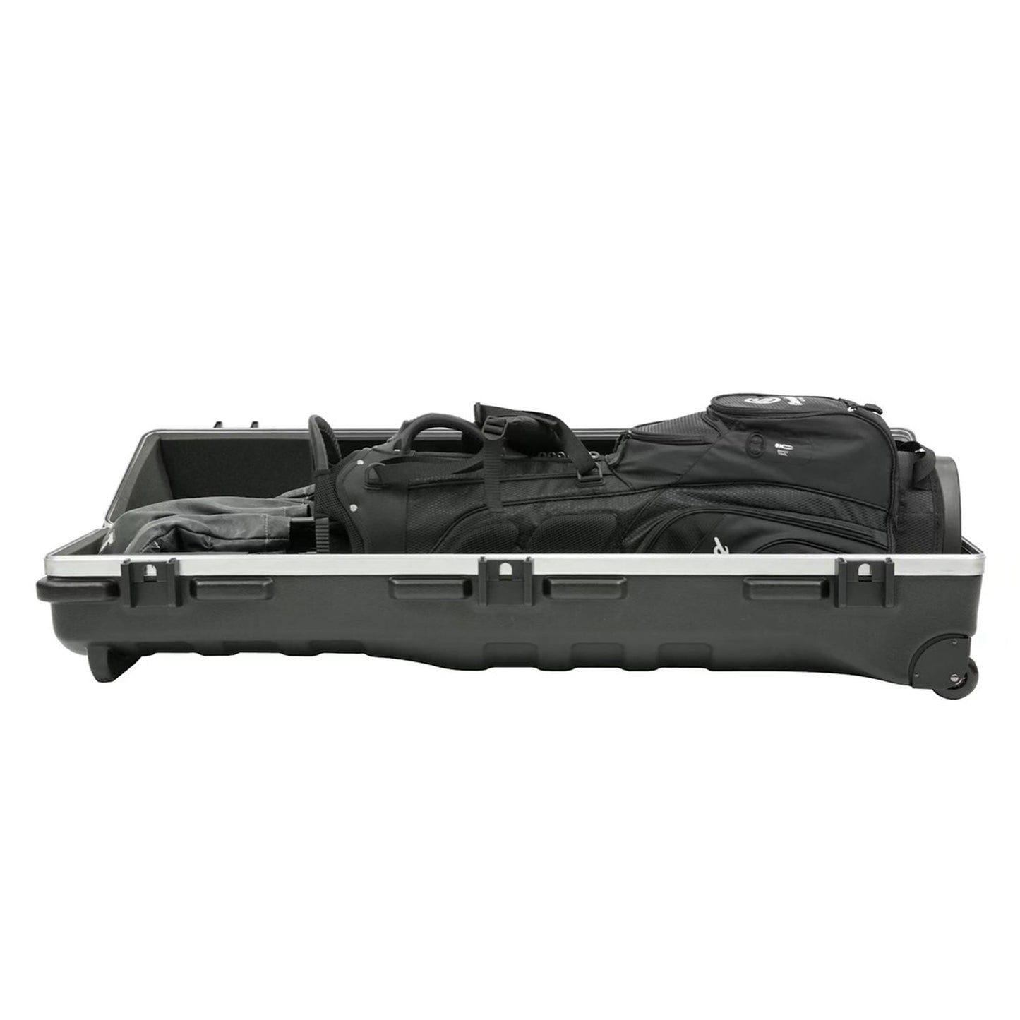 SKB Cases ATA Deluxe Standard Medium Hard Plastic Wheeled Golf Bag Travel Case - 93190