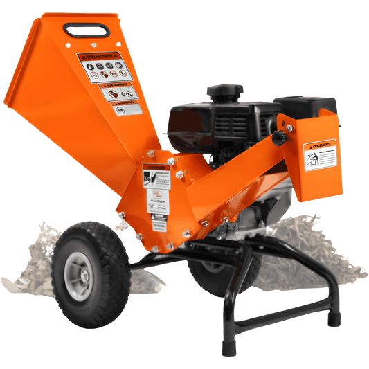 Super Handy GUO074 Mini Wood Chipper Shredder Mulcher Heavy Duty 7HP Compact Design 3" Max Cutting Capacity New