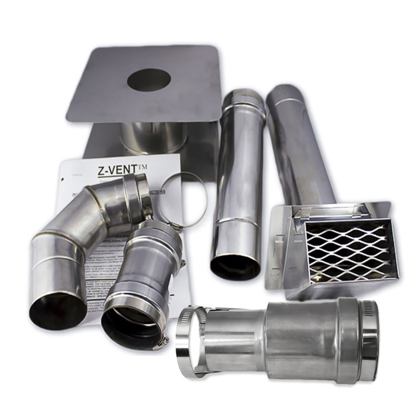 Eccotemp 3" Stainless Steel Horizontal Vent Kit with 2.5 in Adapter - 1779686052177_313