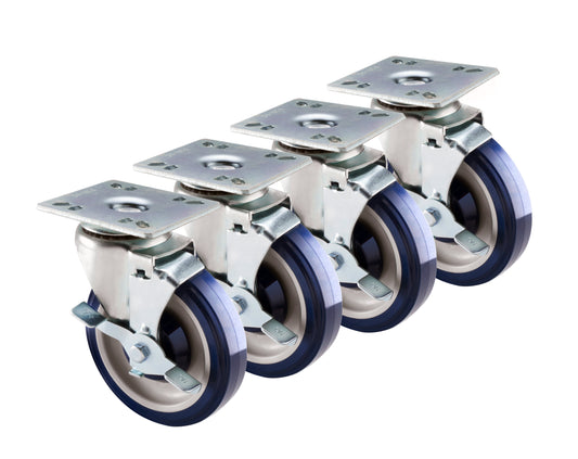 Krowne Metal 30-111S Economy Series 3-1/2" x 3-1/2" Plate Swivel Casters