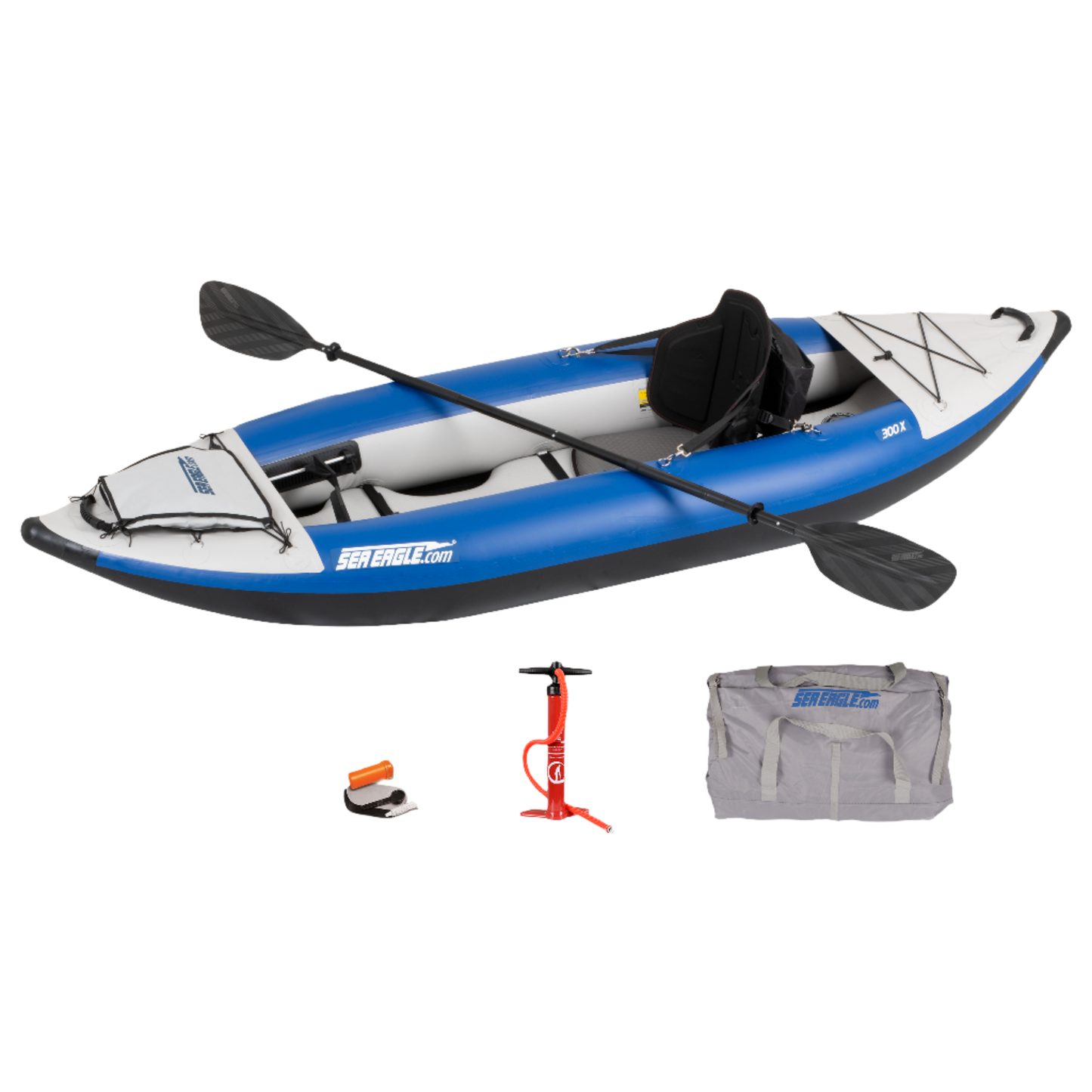Sea Eagle 300X Explorer Inflatable Kayak Pro Package Blue Gray New - 300XK_P