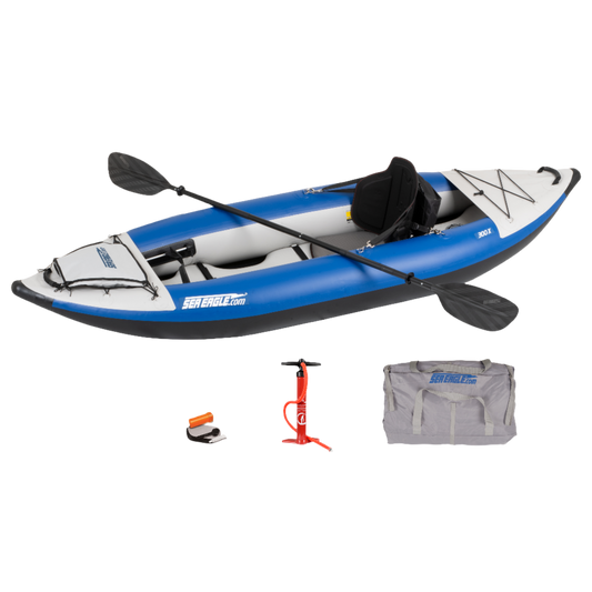 Sea Eagle 300X Explorer Inflatable Kayak Pro Package Blue Gray New - 300XK_P