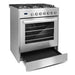 Cosmo 30" 5.0 cu. ft. Gas Range with Oven and 5 Burner Cooktop with Heavy Duty Cast Iron Grates in Stainless Steel - COS-305AGC