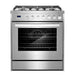 Cosmo 30" 5.0 cu. ft. Gas Range with Oven and 5 Burner Cooktop with Heavy Duty Cast Iron Grates in Stainless Steel - COS-305AGC