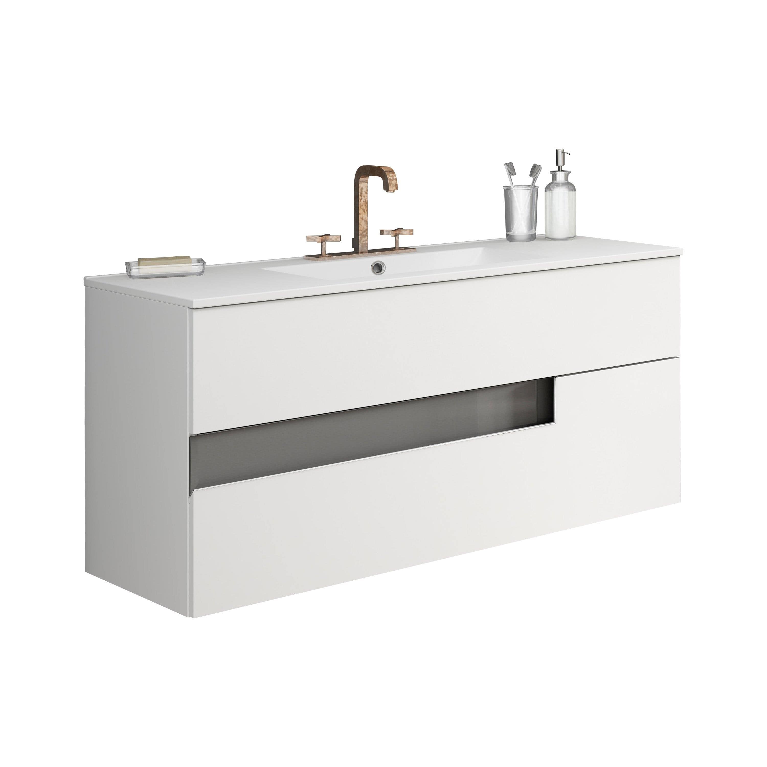 Lucena Bath Vision 40" Contemporary Wood Single Vanity in 6 colors - Backyard Provider