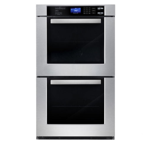 Cosmo 3 Piece Kitchen Package With 36" Electric Cooktop 36" Island Range Hood 30" Double Electric Wall Oven