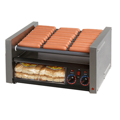 Star 8A-30STBD-230V Grill-Max® Roller Grills with Analog Controls with Clear Bun Door 230V - 8A-30STBD-230V