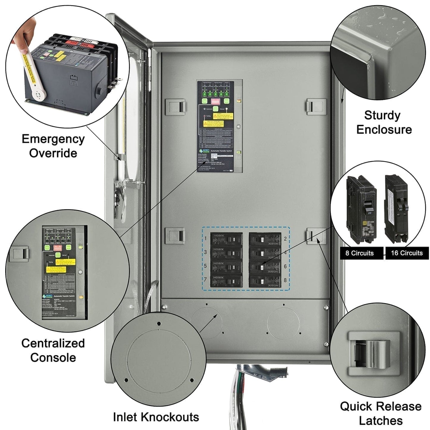 Nature's Generator  30A Automatic Generator Transfer Switch - NGA03030816N