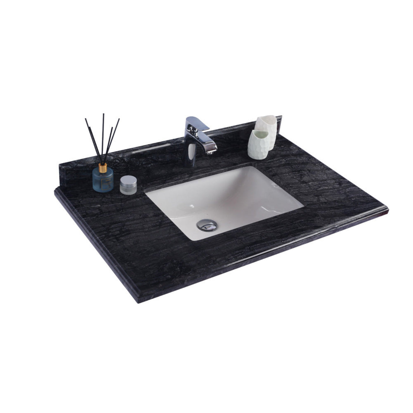 Laviva Black Wood Countertop - 313SQ1H-24-BW