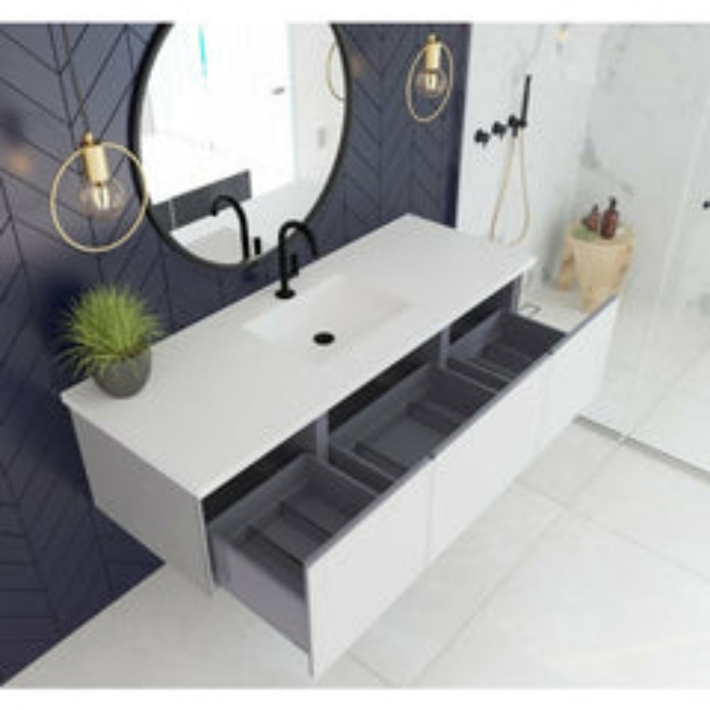 Laviva Vitri 66" Vanity - 313VTR-66CW,