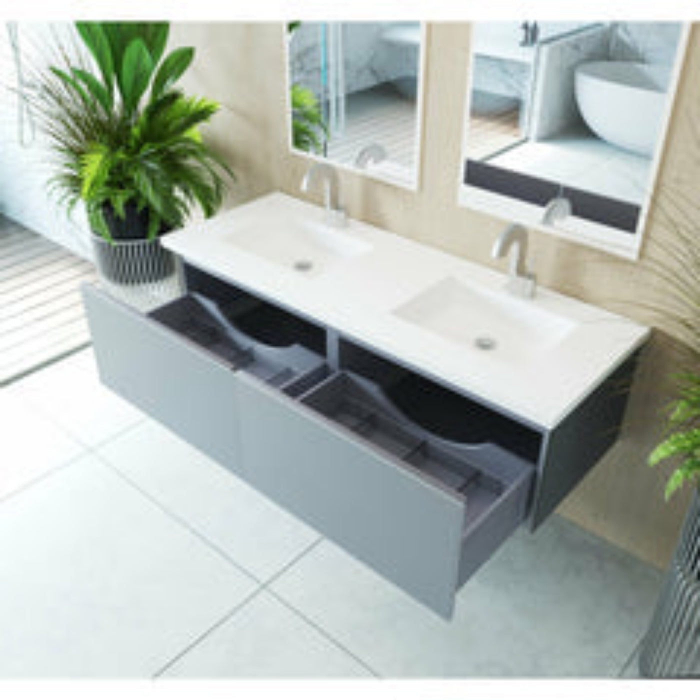 Laviva Vitri 66" Vanity - 313VTR-66CW,