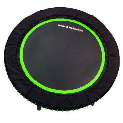 LEAPS & REBOUNDS 48" Adjustable Stability Bar with 48" Fitness Trampoline, Green - 318053
