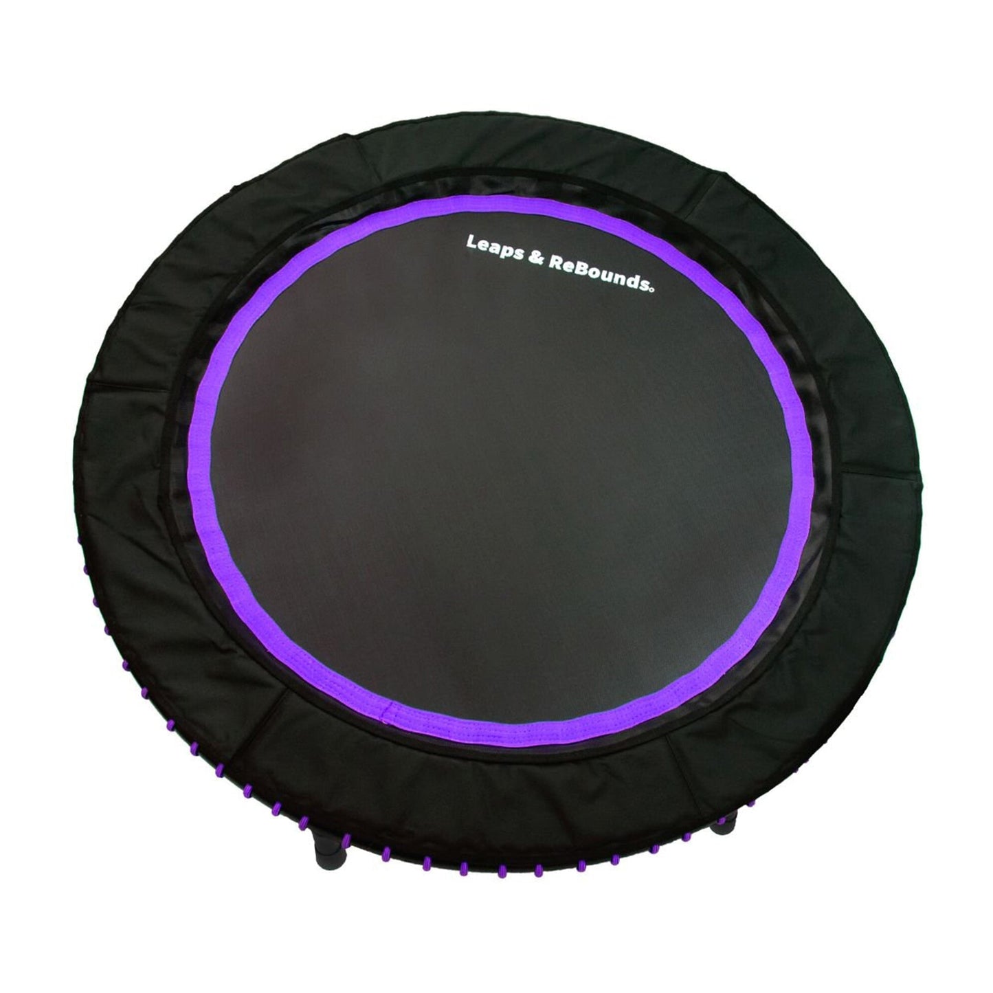 LEAPS & REBOUNDS 48" Adjustable Stability Bar w/ 48" Fitness Trampoline, Purple - 318054