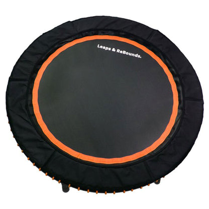 LEAPS & REBOUNDS 48" Adjustable Stability Bar w/ 48" Fitness Trampoline, Orange - 318058