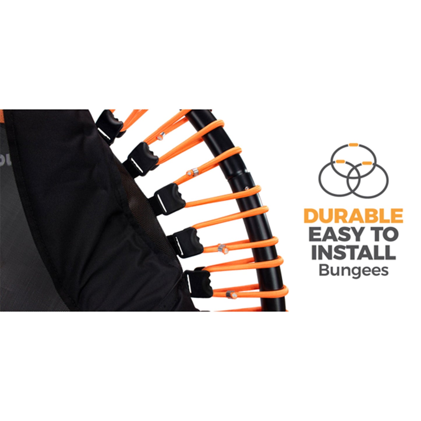 LEAPS & REBOUNDS 48" Adjustable Stability Bar w/ 48" Fitness Trampoline, Orange - 318058