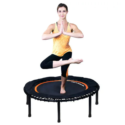 LEAPS & REBOUNDS 48" Adjustable Stability Bar w/ 48" Fitness Trampoline, Orange - 318058