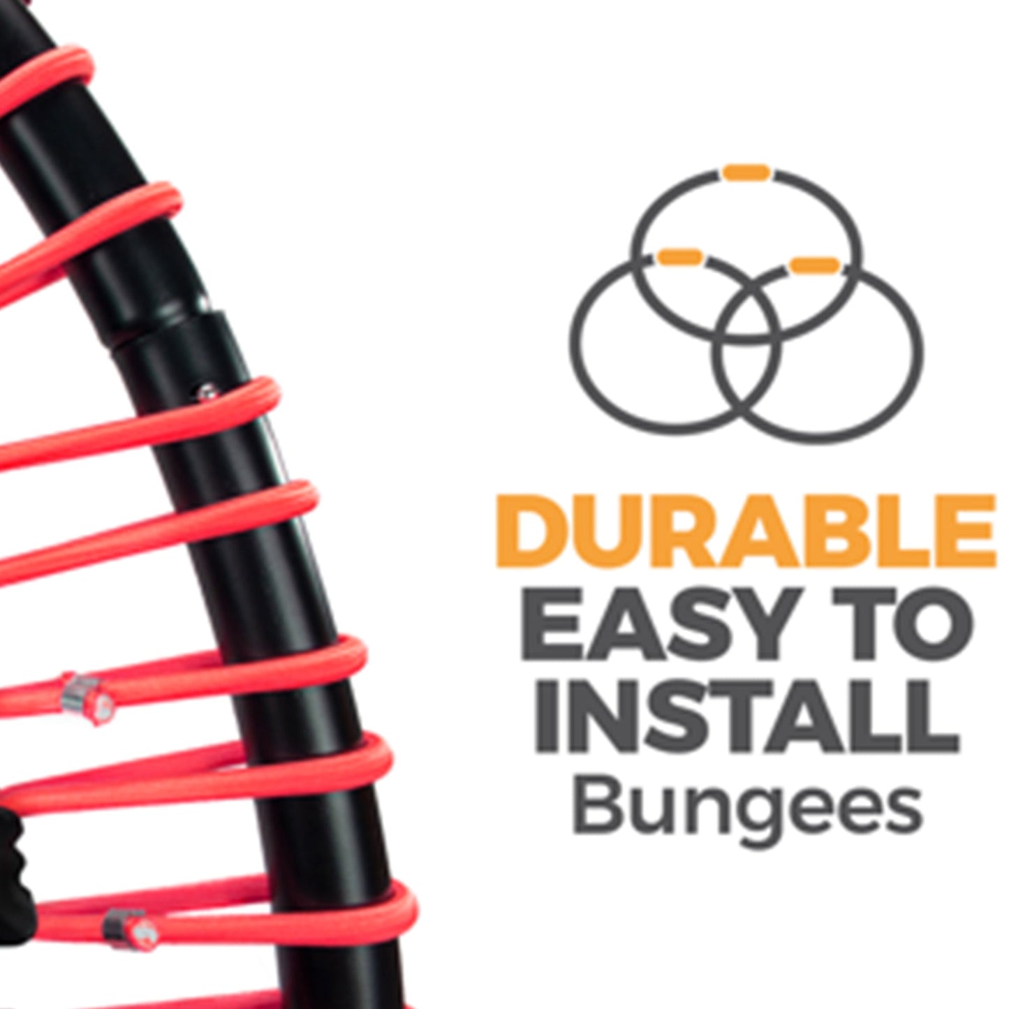 LEAPS & REBOUNDS 40" Adjustable Stability Bar with 40" Fitness Trampoline, Red - 318065