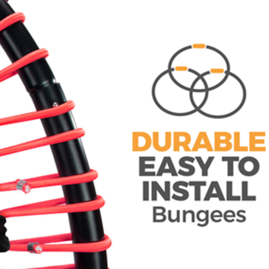 LEAPS & REBOUNDS 40" Adjustable Stability Bar with 40" Fitness Trampoline, Red - 318065