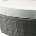 HomeRoots Outdoors Beige Fabric And Gray Wicker Patio Canopy Daybed and Ottoman Set - 318799