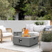 ESSENTIAL LOUNGER 35" Square Concrete Outdoor 50,000 BTU Firepit Table Set, Gray - 320031