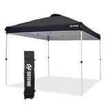 Outfine Pop-Up Canopy 10x10 Patio Tent Instant Gazebo Canopy with Wheeled Bag, Canopy Sandbags X4,tent Stakesx8 Black, 10 * 10ft - B08SQV5Y68