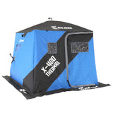 CLAM X-400 Portable 8 Ft 4 Person Pop Up Ice Fishing Thermal Hub Shelter Tent - 320778