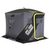 CLAM Jason Mitchell X5000 Portable 9 Ft 6 Person Ice Fishing Thermal Hub Shelter - 320780