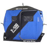 CLAM X-500 Portable 9 Ft 5 Person Lookout Ice Fishing Thermal Hub Shelter Tent - 320781