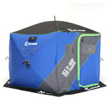 CLAM X-600 Portable 11.5' 6 Person Ice Team Thermal Hub Shelter w/Dimmable Light - 320784