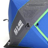 CLAM X-600 Portable 11.5' 6 Person Ice Team Thermal Hub Shelter w/Dimmable Light - 320784