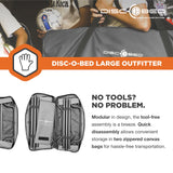Disc-O-Bed Large Outfitter Bunk Benchable Double Cot w/ Storage Organizers, Gray - 321596