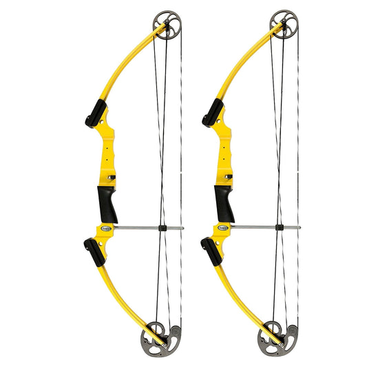 Genesis Archery Original Adjustable Right Handed Compound Bow, Yellow (2 Pack) - 323568