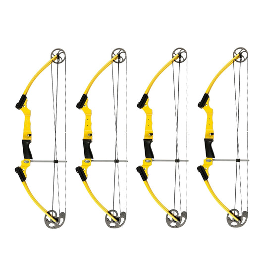 Genesis Archery Original Adjustable Right Handed Compound Bow, Yellow (4 Pack) - 323571