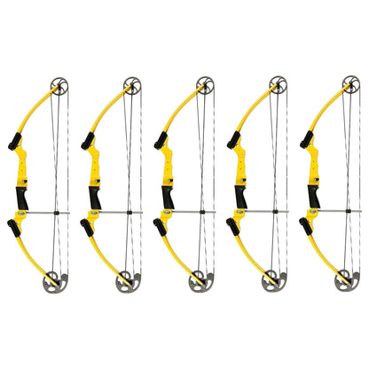 Genesis Archery Original Adjustable Right Handed Compound Bow, Yellow (5 Pack) - 323573