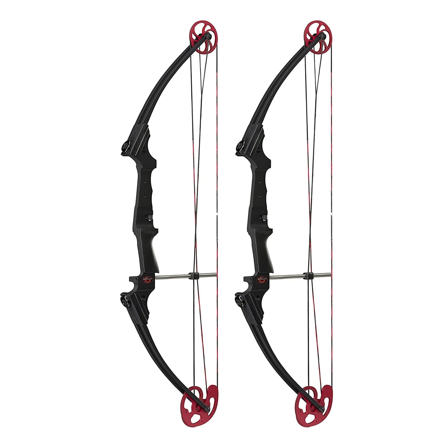 Genesis Archery Original Adjustable Right Handed Compound Bow, Black (2 Pack) - 323576