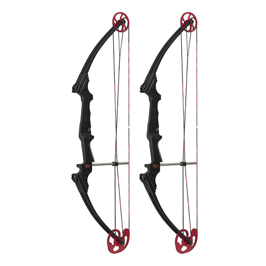 Genesis Archery Original Adjustable Right Handed Compound Bow, Black (2 Pack) - 323576