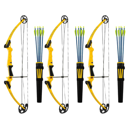 Genesis Archery Original Right Hand Compound Bow Kit w/Arrows & Quiver (3 Pack) - 323584