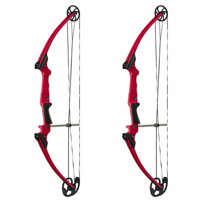 Genesis Archery Compound Bow Adjustable Sizing for Right Handed, Red (2 Pack) - 323622