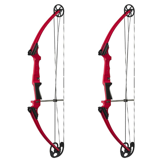 Genesis Archery Compound Bow Adjustable Sizing for Right Handed, Red (2 Pack) - 323622